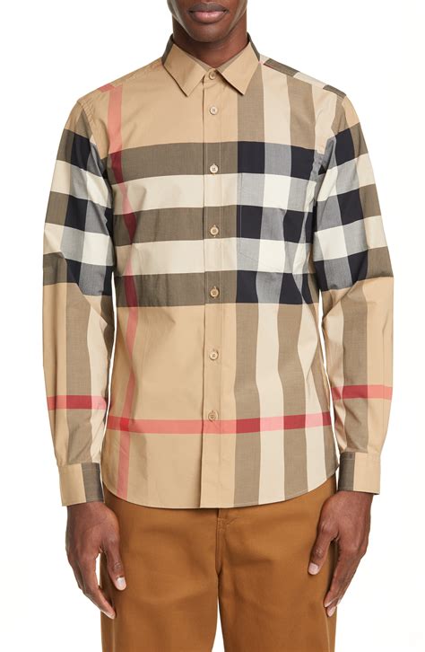 burberry check outfit|burberry men's button up shirt.